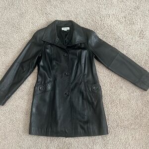 Leather jacket with pockets made from super soft lamb skin.  Size Small.